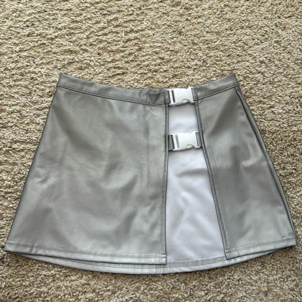 IHeartRaves Reflective Buckle Skirt